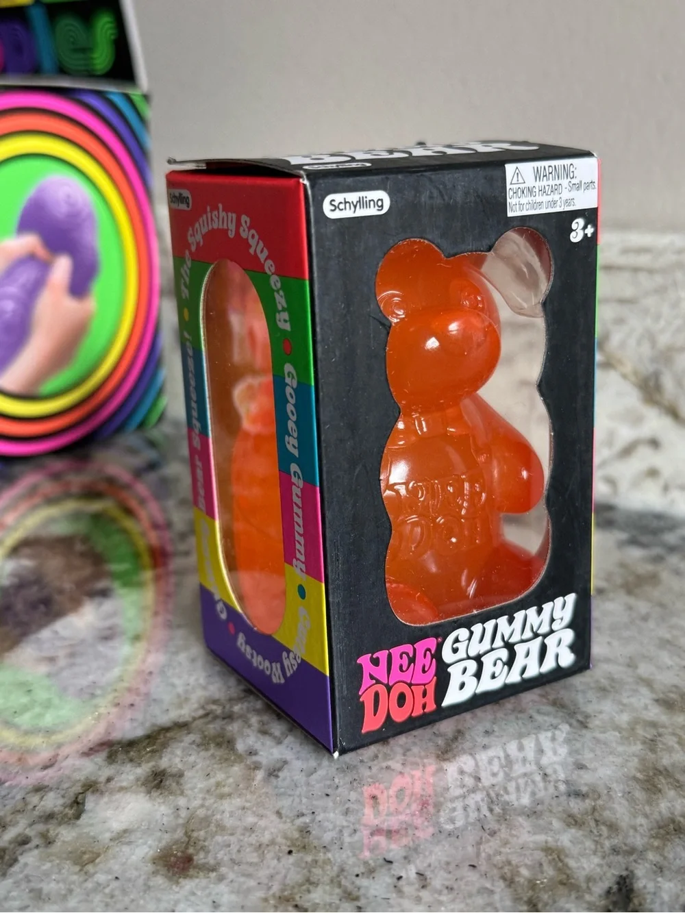 Authentic Schylling Nee Doh Gummy Bear Sensory Toy - Orange
